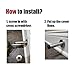 JQK Door Stopper, 304 Stainless Steel Thicken 1mm Sound Dampening Door Stop Bumper Wall Protetor 2 Pack, Brushed, DSB5-BN-P2