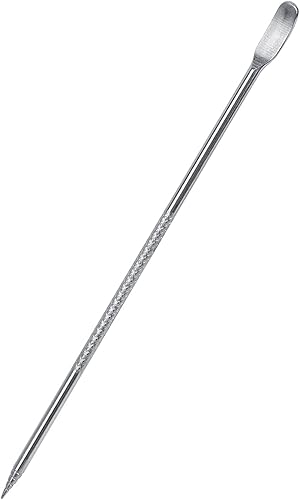 Miniatura 3 de Diyeeni Aguja de café de 5.3 in  5,3 pulgadas, cabeza de bolígrafo en espiral de acero inoxidable, aguja de arte de café para café con leche,