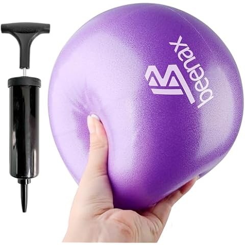 Beenax 23cm Soft Pilates Ball with Pump Cover