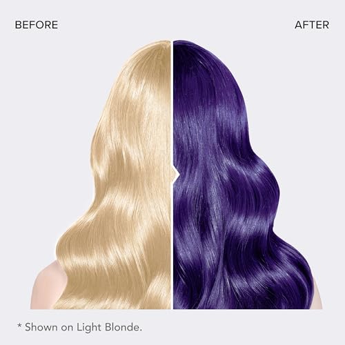 Splat Purple Desire Semi Permanent Hair Dye Kit with Bleach, 1 Application, Includes Purple Hair Dye, Oxide & Bleach Powder, Vegan & Cruelty Free Hair Color