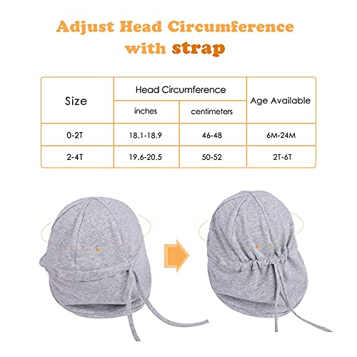 FURTALK Baby Sun Hat UPF 50+ UV Ray Sun Protection Cotton Toddler Hats for Boys Girls