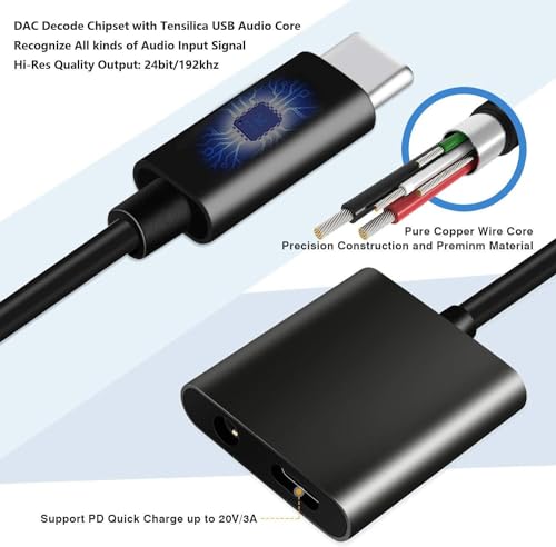 Fonus FO-FO04376M7Y Usb-C Headphone Adapter Earphone 3.5Mm Jack Compatible thumb #2