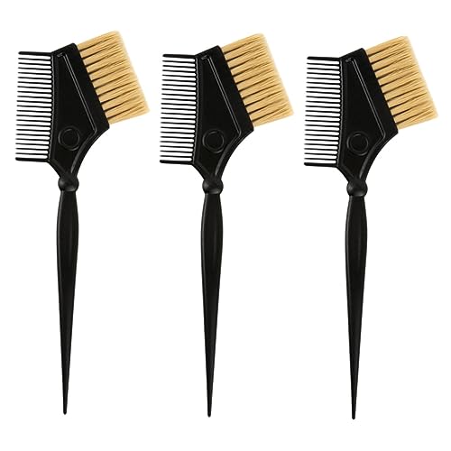 BAZEITFLOW Lot De 3 Peignes De Teinture Des Cheveux Petit Format En Abs Ergonomique Pour Salon De Coiffure Professionnels Application Coloration Et Traitements Capillaires