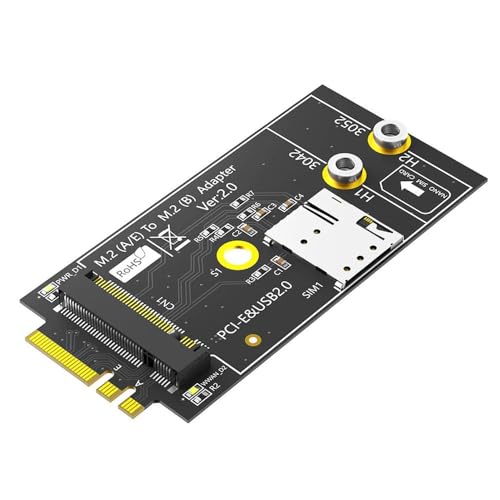M.2 Chiave B a una scheda Adattatore E con slot per scheda SIM Nano per supporto per modulo LTE 3G/4G/5G USB 2.0/PCI-E M.2 B-KEY 3042 3052