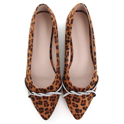Image of Stunner Womens Flats Fashion Pointed Toe Bowknot Ballet Flats Cute Slip On Dress Flats Comfortable Party Wedding Flats2