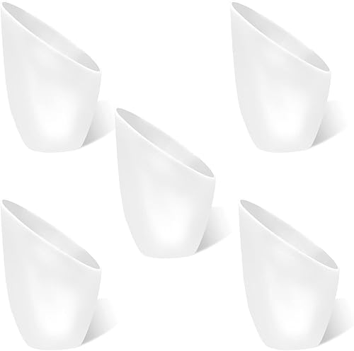 ZUDKSUY 5 pantallas de herradura de plástico E26, pantalla de lámpara de PE blanca con agujero de 1.654 in (1.65 pulgadas) para lámparas de mesa y