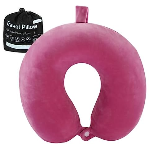 Gluck Plants Travel Pillow,Neck Pillow for Traveling U Shaped Memory Foam Portable Headrest Sleep Airplane Travel Neck Pillow for Flight,Car & Home,Office Cover