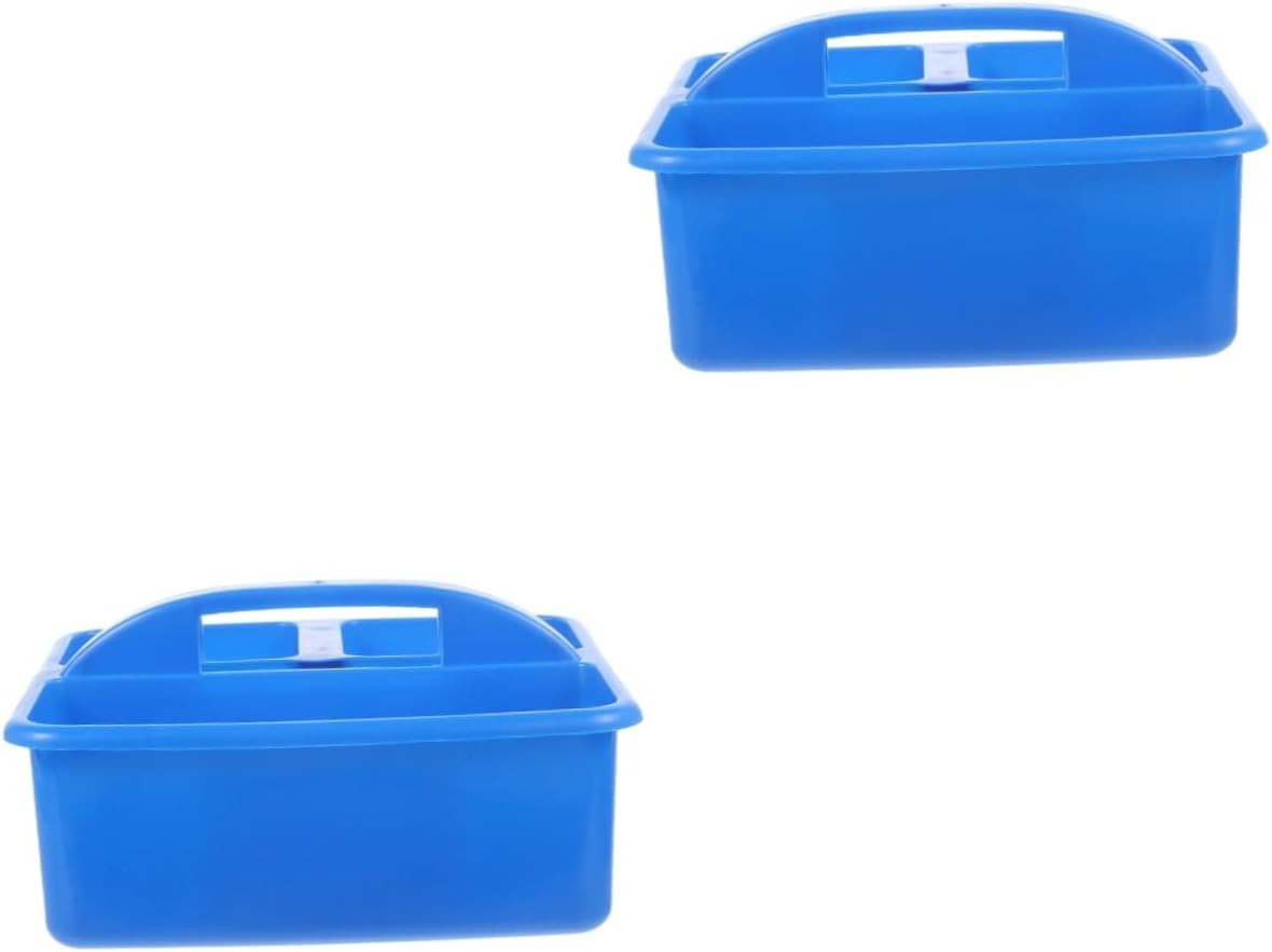 DOITOOL 2pcs Art Tools Storage Organizer Compartments Versatile Handheld Storage Basket for School Supplies Crafting and Painting Tools Design