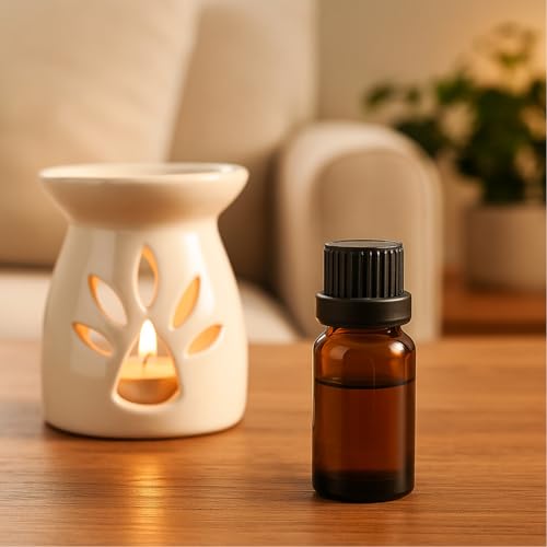 10Packs 10ml Amber Glass Essential Oil Bottles Refillable Dropper Vials with Black Caps and Orifice Reducer Empty Sample Containers for Essential Oils, Perfume, Aromatherapy, DIY Crafts