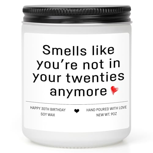 30th Birthday Candle Gifts – 1995 Scented Candle for Women & Men, 30 Year Old Birthday Decorations for Her, Him, Wife, Husband, Sister, Brother, Friend - 9oz