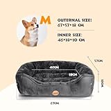 Nobleza Hundebett für Kleine und Mittelgroße Hunde, Katzen - Rutschfester Hundekorb Mit Superweicher Faserfüllung, Waschbar, Schwarz, 67x57cm