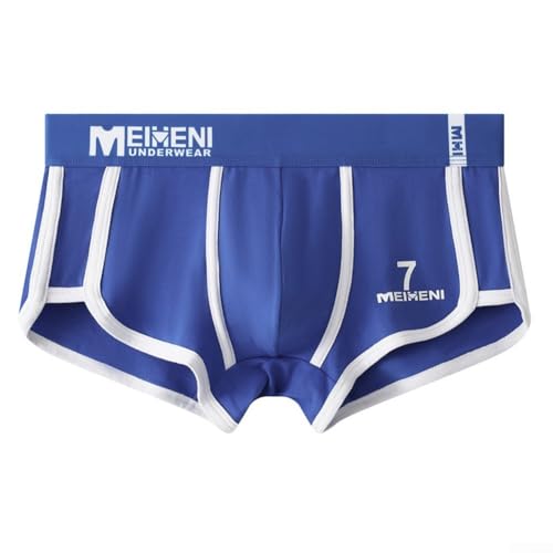 Boxer en coton respirant pour homme avec poche bombée - Style sportif pour un confort quotidien - Taille XL - Bleu