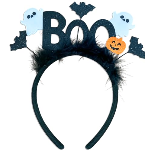 Tysobex Halloween Ghosts Headbands Black Boo Pumpkin Bat Headband for Women Halloween Costume Cosplay Party Accessories