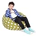 Kids Bean Bag | Stuffed Animal Storage | Bean Bag Chair | Extra Large Stuffed Storage Bag | Plush Toy Organizer | Perfect Storage Solutions | Creative Solution for Kids Green and White Polka Dot 38"