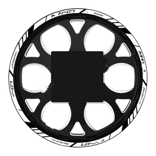LJJCYL Für Für Mt07 2020-2022 Reflektierende Motorrad Rad Aufkleber Reflektierende Felge Aufkleber Streifen Band Zubehör(3 Multi-Colored)