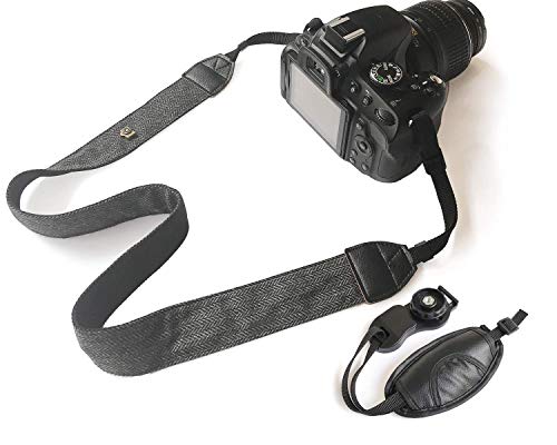 Bestele Caméra épaule Cou Sangle de Ceinture, Vintage Camera Sangles pour DSLR/SLR/Nikon/Canon/Sony/Lumix/Fujifilm/Rico/Samsung etc.