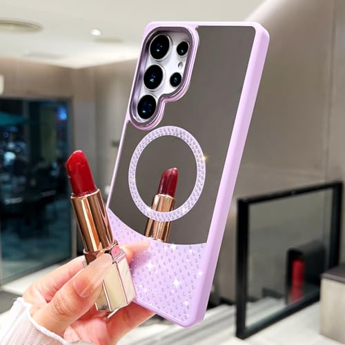 HJZSZX Galaxy A36�p �����O���b�^�[���ϋ��t���}�O�l�b�g���d�b�P�[�X ��Εt���J�o�[(Galaxy A36�p/�p�[�v��)