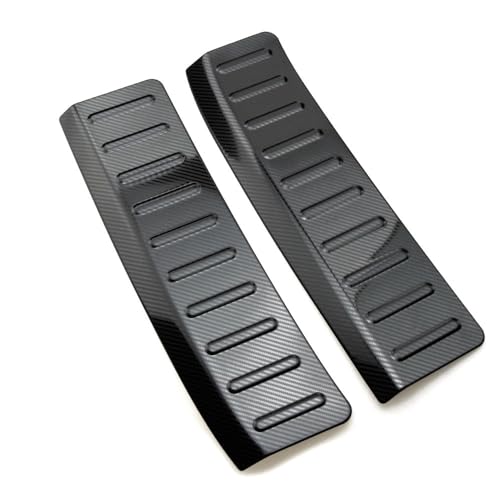 (トクトヨ)Tokutoyo 新型ハリアー対応 80系 リアバンパー スカッフプレート インナー ラゲッジ ガーニッシュ ステンレス製 プロテクター カーボン調 2P