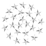 Levemolo 100 Estrellas Decorativas de Metal de Granero, Cinco Puntas, 4 Cm, Diseño Tridimensional de Hierro Forjado, Adornos para Pared Interiores, Decoración DIY para Hogar y Navidad