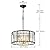 Saint Mossi Modern K9 Crystal Drum Chandeliers 4-Lights, Middle Century Chandelier Light Fixture for Dining Room, D16 x H20, Adjustable Chains 59", Shinny Gold & Matte Black Finish Metal Frame