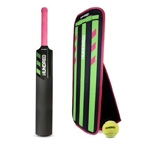 Batte de Cricket Hy-Pro The Hundred pour Jouer en Famille au Jardin ou à la Plage
