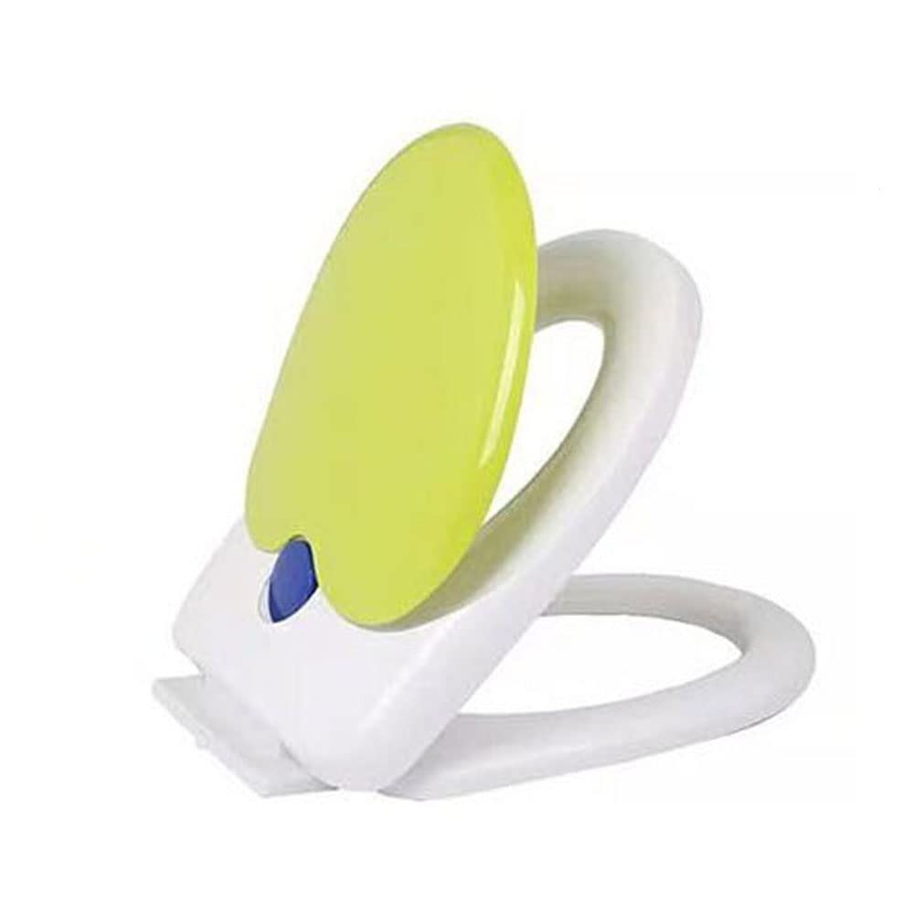 Siège de toilette Siège de toilette allongé avec siège d'apprentissage de la propreté intégré, siège et housse for enfants, siège de toilette à fermeture lente, convient à la fois aux adultes et aux e