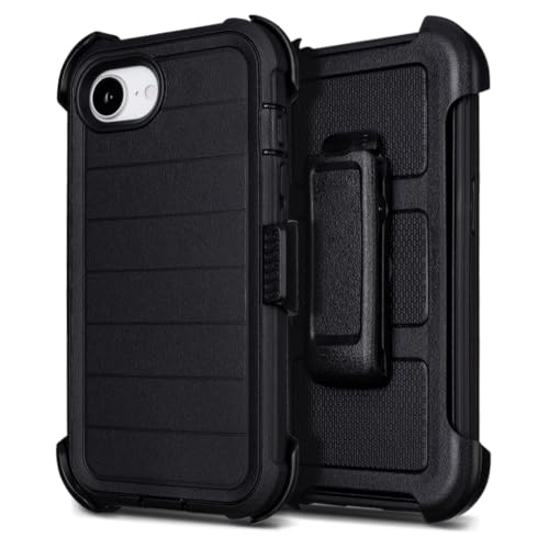 for Defender Phone Case iPhone 16e Case with Clip Holster Kickstand Black by yowtrey - Used condition - Image 9