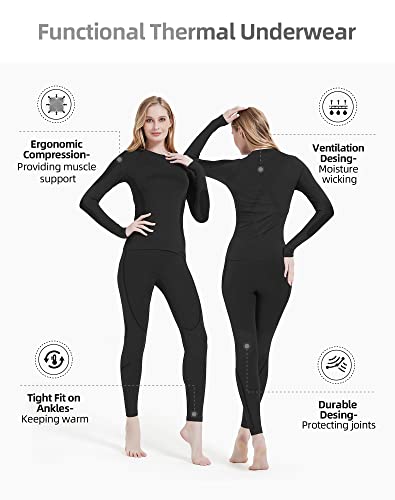 image for NOOYME Thermal Underwear for Women Base Layer Women Cold Weather,Long 