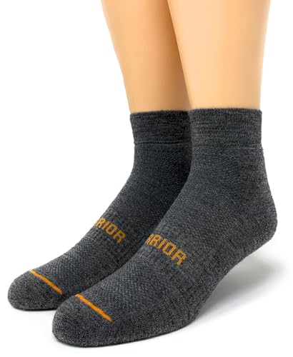 WARRIOR ALPACA SOCKS - All-American Ankle High Quarter Crew Alpaca Unisex Sport Socks (Medium)