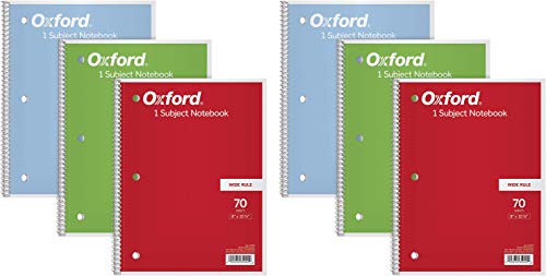 Tops/Oxford 1-Subject Notebooks, 8