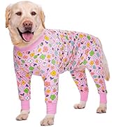 BT Bear Large Dog Clothes, Elastic Pet Onesie Clothes Protect Joints Anti-hair Anti Licking, Woun...