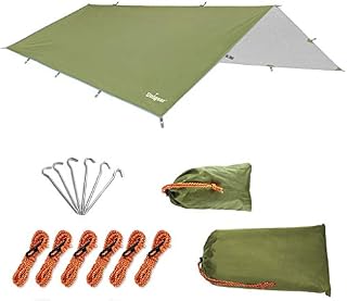 Unigear Hammock Rain Fly Waterproof Tent Tarp, UV Protection and PU 3000mm Waterproof