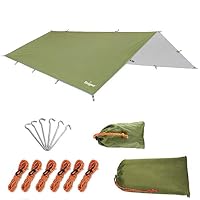 Unigear Bâche Anti-Pluie Camping 350x290cm Ou 450x420cm - Imperméable Anti-UV Avec Oeillets, 6 Piquets Alu 6 Cordes - Tarp Léger Pour Randonnée Et Trek Bâche Tente Randonnée Unigear Bâche Anti-Pluie Camping 350x290cm Ou 450x420cm - Imperméable Anti-UV Avec Oeillets, 6 Piquets Alu 6 Cordes - Tarp Léger Pour Randonnée Et Trek Bâche Tente Randonnée