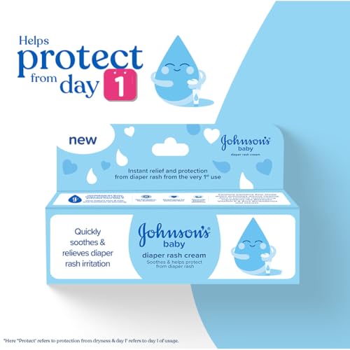 Image of Johnson's Baby Diaper Rash Cream, 40g (Pack of 2) | Gentle Protection for Baby's Skin
