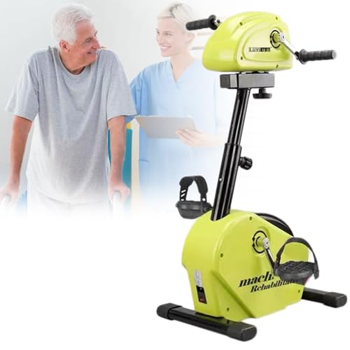 Electric Pedal Exerciser for Seniors Hand Arm Leg and Knee Peddler Bike Indoor Adjustable Fitness Equipment for Rehabilitation