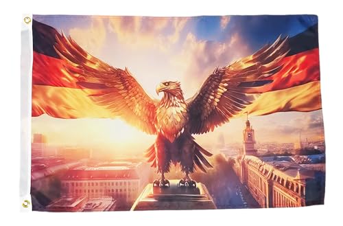Fahne Flagge Deutschland mit Adler - 60 x 90 cm