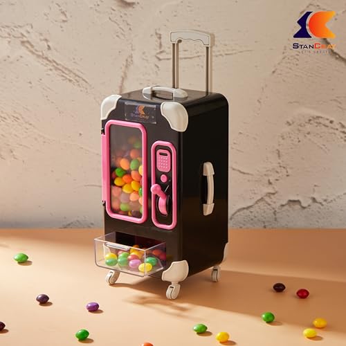Image of Candy Dispenser, Cute Vending Machine for Desktop, Manual Candy Machine, Dispense Mini Candies, Birthday & Christmas Gift for Girls, Gift for Friends (Black)