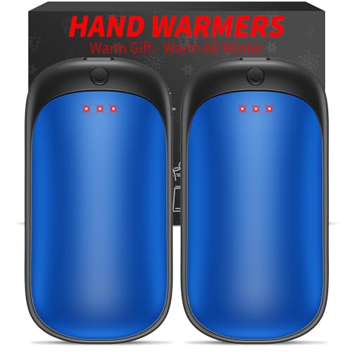 Image of 2 Pack Hand Warmers Rechargeable, Portable Electric Hand Warmers Reusable, USB 2 in 1 Handwarmers, Outdoor /Indoor /Warm Gifts for Men Women