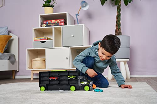 Camión de transporte Dickie Toys para llevar 28 coches a jugar al parque 2