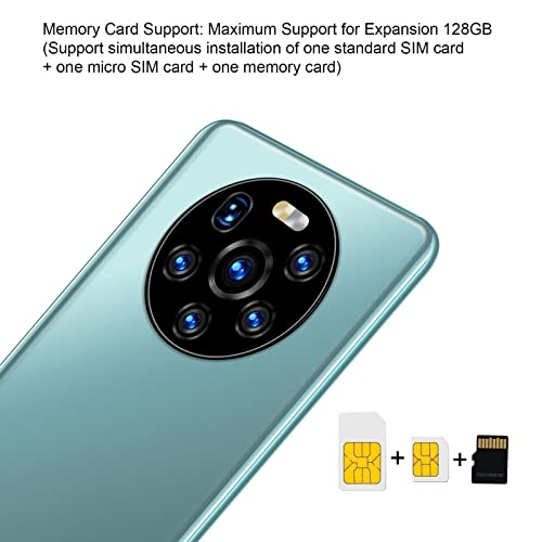 5.45In Hd Screen Smartphone, Face Recognition And Fingerprint Unlocking Android Phone Dual Card Dual Standby 1Gb+8Gb(Green) #TOP5