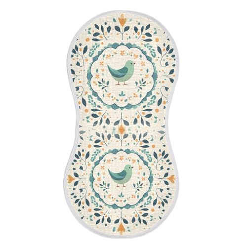 Baby Burp Cloths, Soft Absorbent Burping Cloths for Babies, Cotton Milk Spit Up Rags, Large Size for Newborns, Baby Boys and Girls (Islamic Vector Pattern)