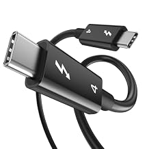 Thunderbolt 4 Cable, 3.3ft USB C to USB C Cable 240W Fast Charging, Blazing 40Gbps Data, Dual 8K/4K Video Output, for iPhone 16 MacBook Pro Air iPad Laptop and More-Thunderbolt 4 Certified