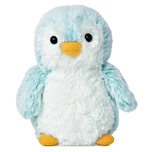 Aurora® Playful Pompom Penguin™ Brights Stuffed Animal - Vibrant Companions for Warm Cuddles - Perfect for Adults, Kids, and Birthdays - Blue 6 Inches