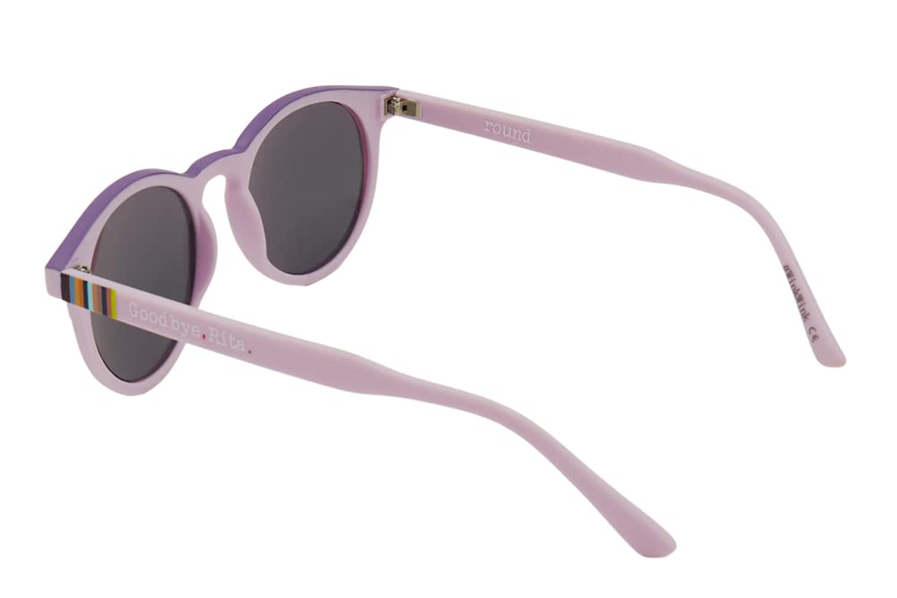 Goodbye, Rita. - Occhiali da Sole per Uomo e Donna - Collezione Round - Modello 20 - Prodotti in Policarbonato - Lenti TAC con Effetto Specchio di Colore Viola - Rosa - 140x50 mm