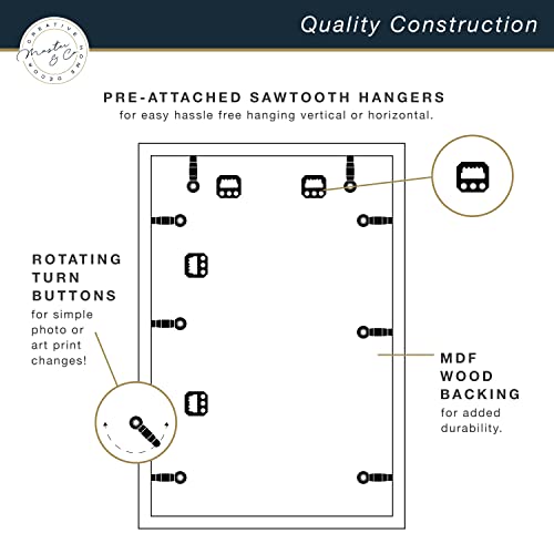 Mcs Master & Co. Foundry Metal Gallery Wall Frame, Dark Silver, 16 X 24 In Without Mat #TOP3