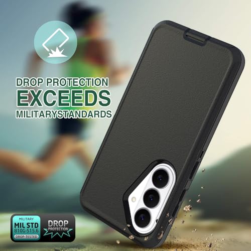 Image of Rugged Case Compatible with Samsung Galaxy S26 Plus | Heavy-Duty Shockproof Protective Cover, Black