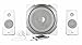 immagine 4Trust Tytan Set Altoparlanti 2.1 con Subwoofer, Risparmio Energia, Standard, Bianco