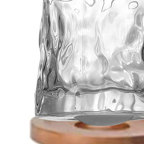 FAKEME Conjunto de copos de uísque copo de bourbon, copo de vidro vintage, copos de vidro de cristal