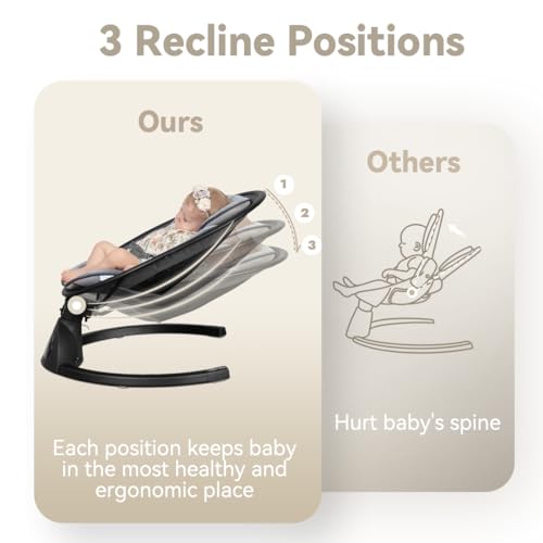 Papablic-Baby-Swing-Bluetooth-Portable-Swing-for-Infants-with-5-Natural-Sway-Speeds-and-3-Recline-Positions-Unique-Breathable-System-Remote-Control