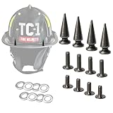 Feuerwehrmann Helm Spikes - Feuer Hart Hut Niet, Cap Dekoration Zubehör, Cyberpunk Kostüm Zubehör, Nickellegierung, 4 Sets